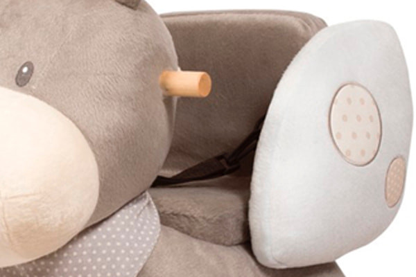 Met veiligheidsriempje.