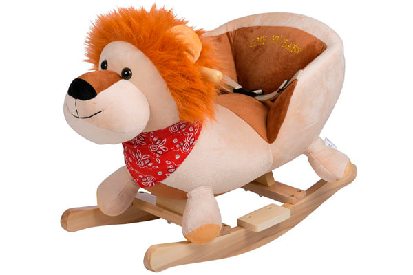 Hobbelpaard in de vorm van een leeuw.