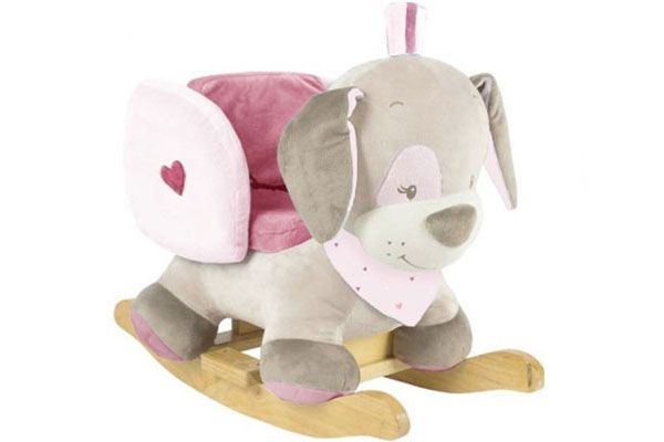 Hobbelpaard hond roze van Nattou.